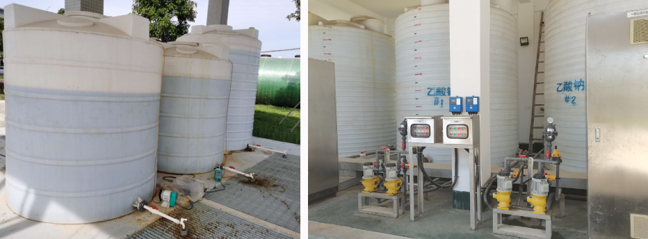 自流方式加藥、計量泵加藥